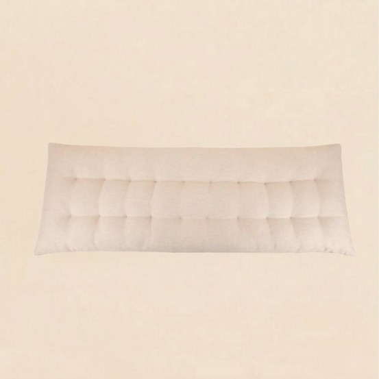 Coussin banc effet lin déperlant & anti-uv gris beige 120x40cm