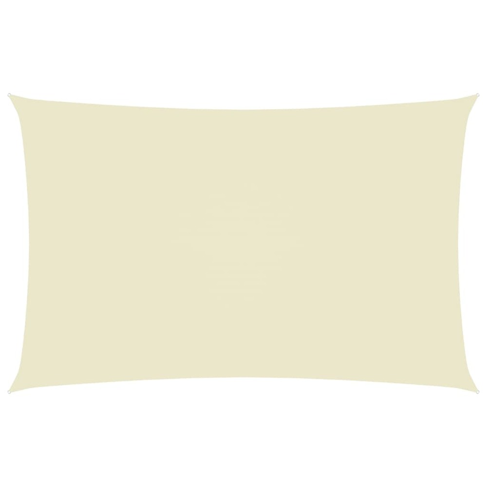Voile toile d'ombrage parasol tissu oxford rectangulaire 5 x 8 m crème