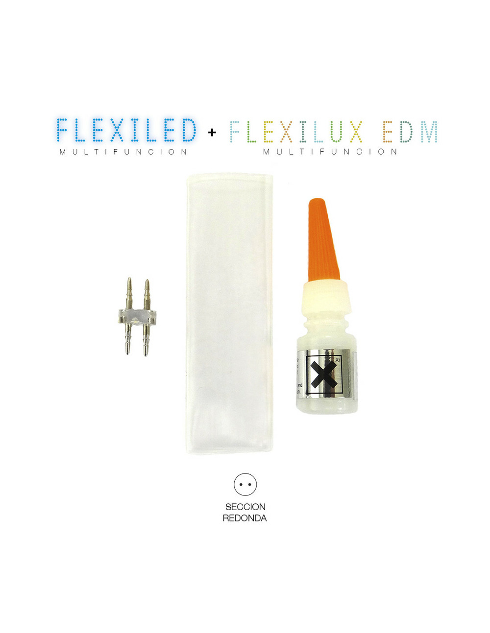 Kit raccordement tube flexilux/flexiled 2 voies edm