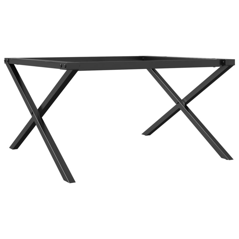Pieds de table basse cadre en x 80x70x43 cm acier