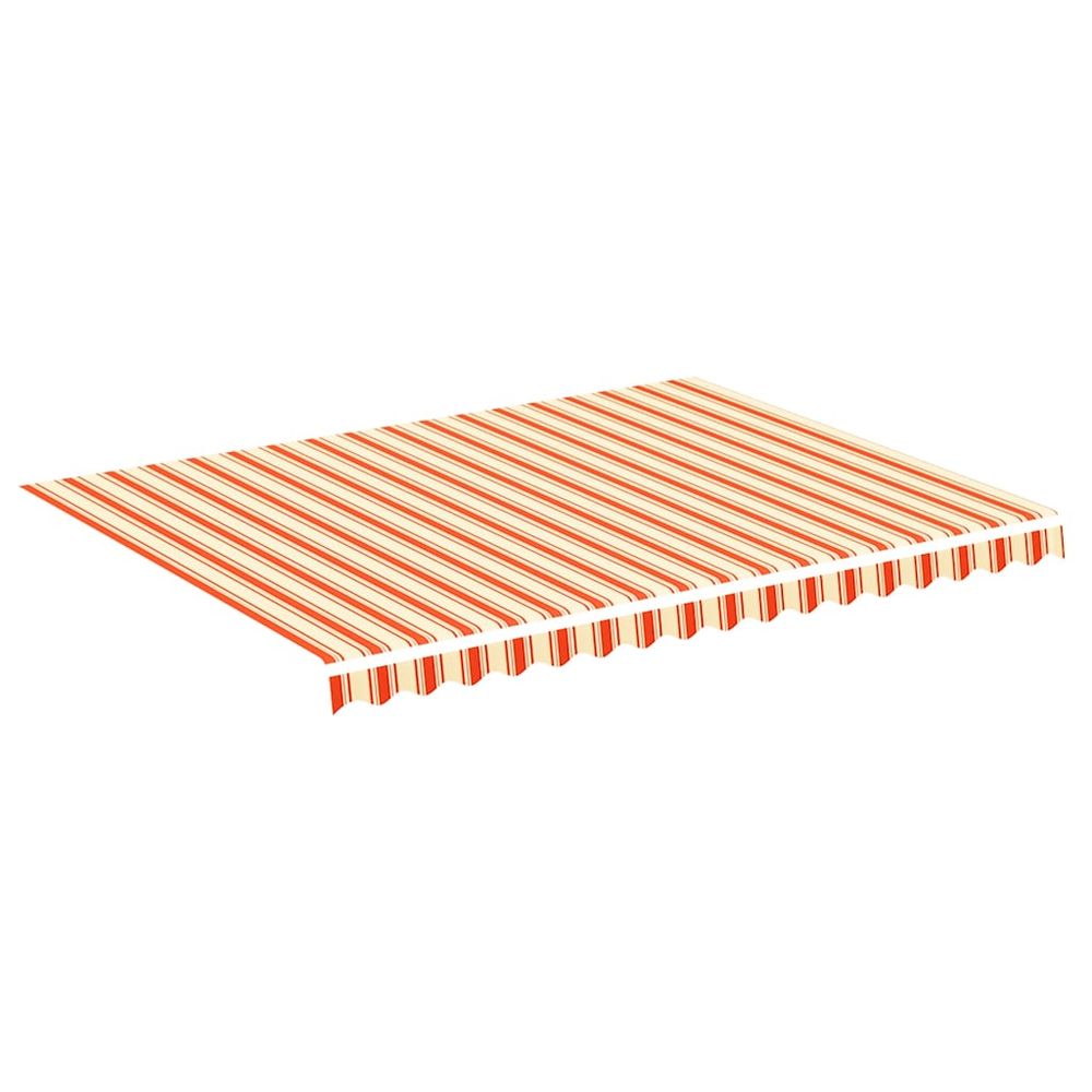 Tissu de remplacement pour auvent jaune et orange 400x300 cm