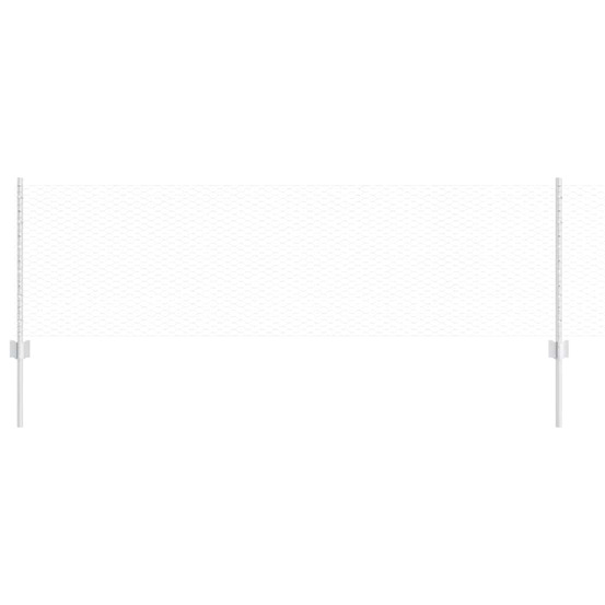 Clôture et poteau argent 0,6 x 50 m acier