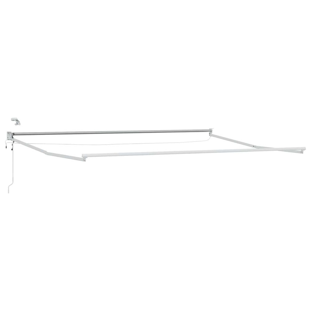 Cadre de store rétractable électrique blanc 4 x 2 m aluminium