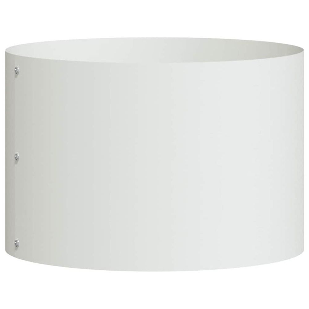 Anneau de jardinière blanc 30 x 30 x 20 cm acier laminé à froid
