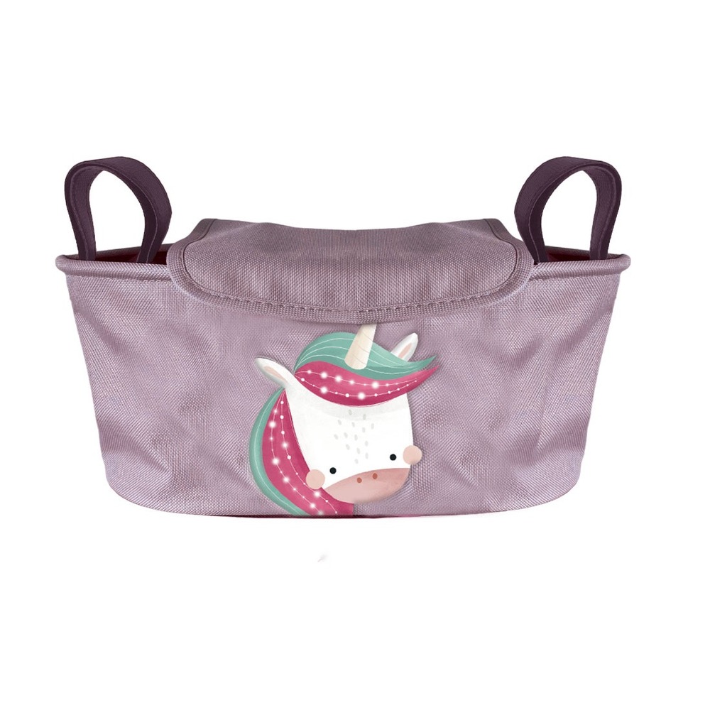 Sac organiseur de poussette sparkly la licorne