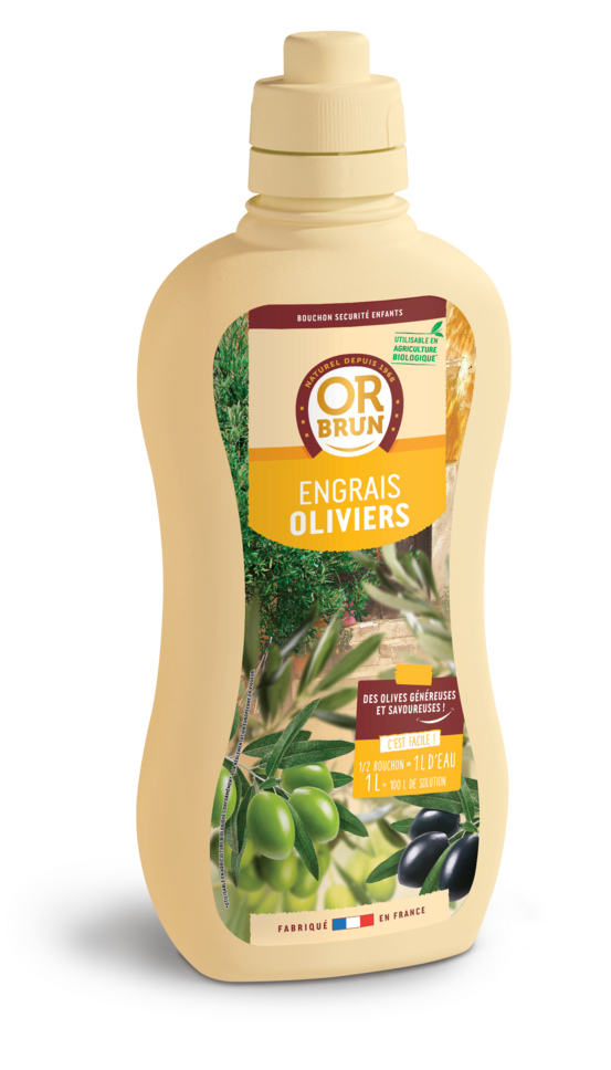 Or brun engrais oliviers - 1l - fortifie les oliviers - fabriqué en france - utilisable en agriculture biologique obreclolivier1
