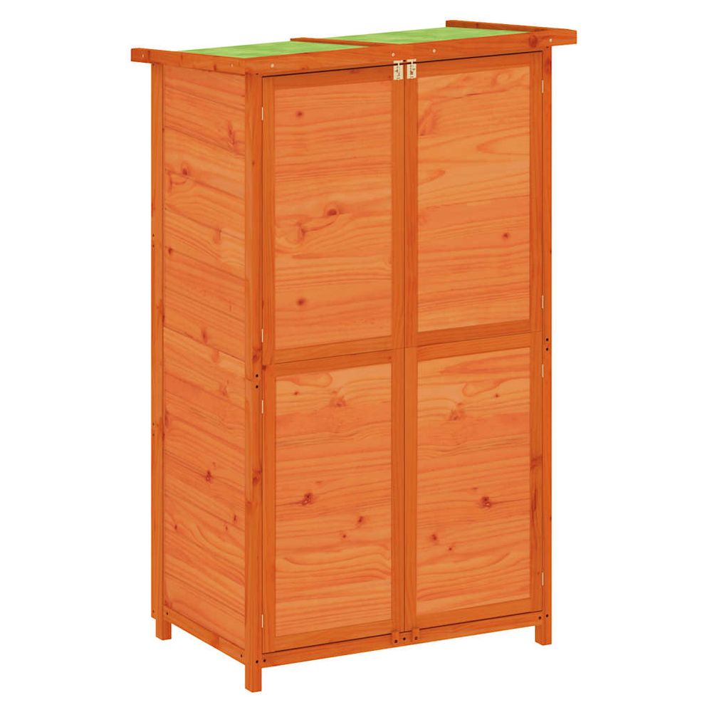 Abri à outils de jardin marron 83x57x140 cm bois massif pin
