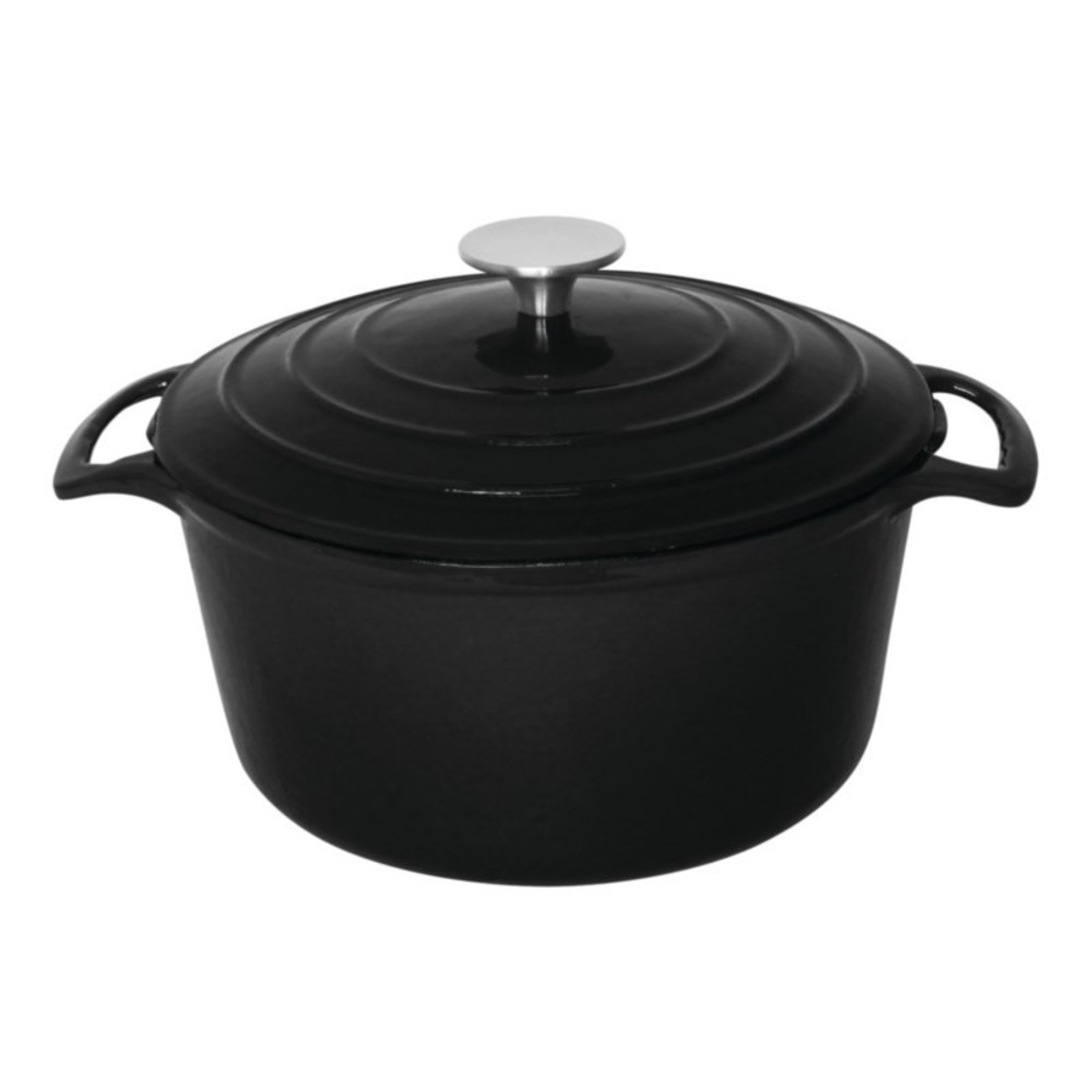 Cocotte en fonte ronde noire vogue 3.2 l