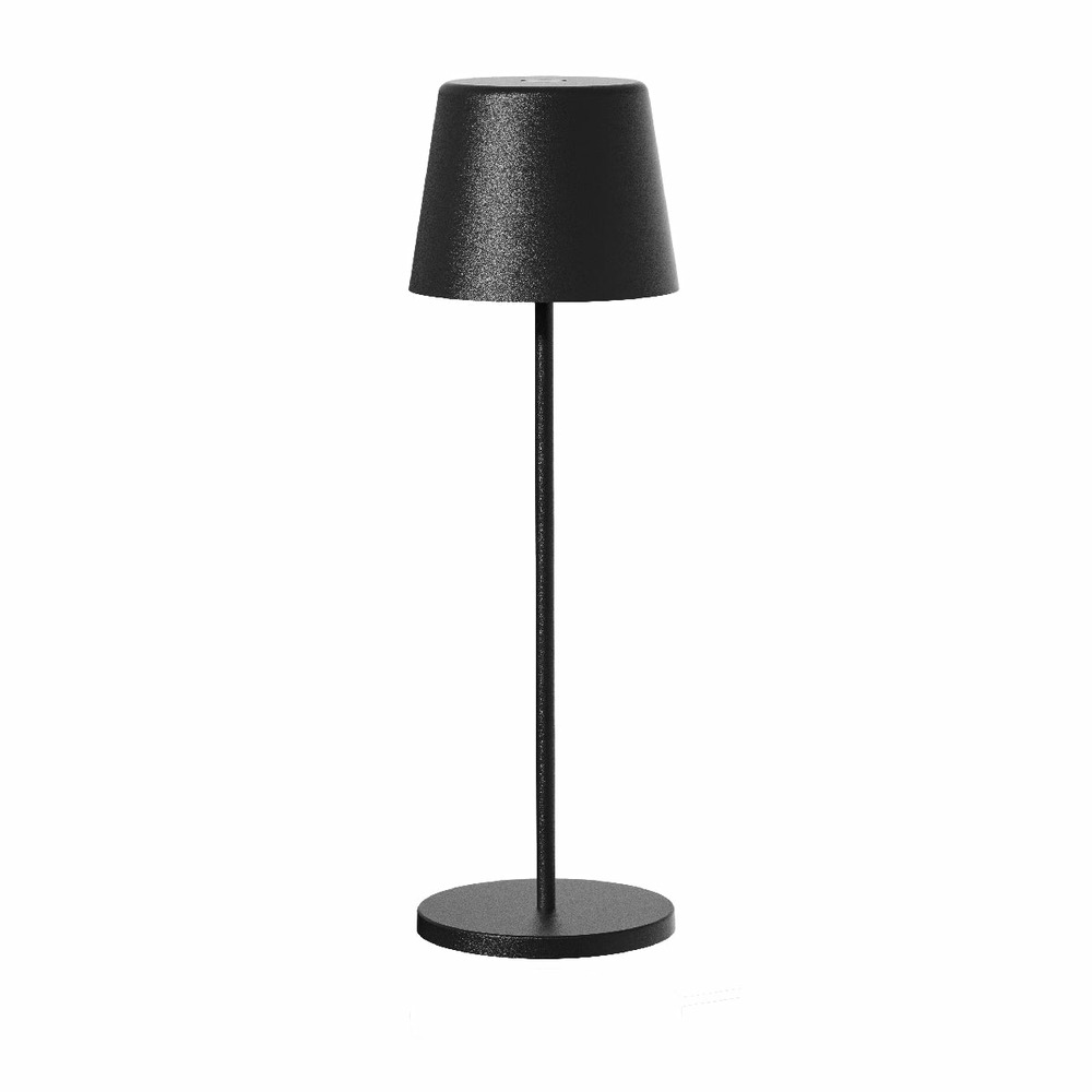 Lampe de table sans fil led kelly black noir métal h38cm