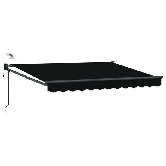 Auvent rétractable électrique noir 3 x 2,5 m