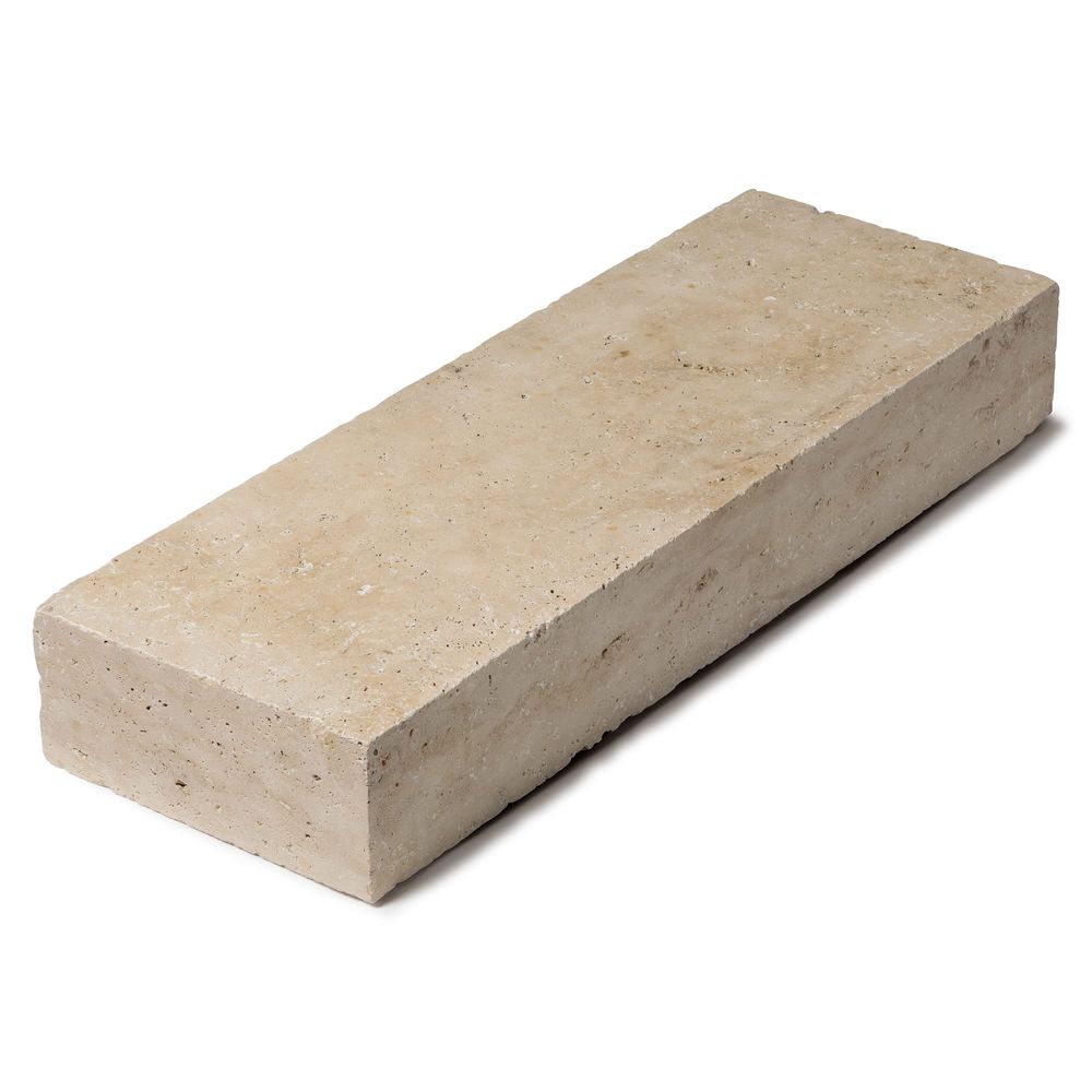 Marche-bloc travertin beige nuancé 100x35x15 cm (à l'unité) - ro'ma nature