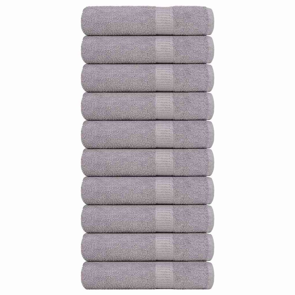 Serviettes de bain frogn 10 pcs gris 100x150 cm 360 g/m²