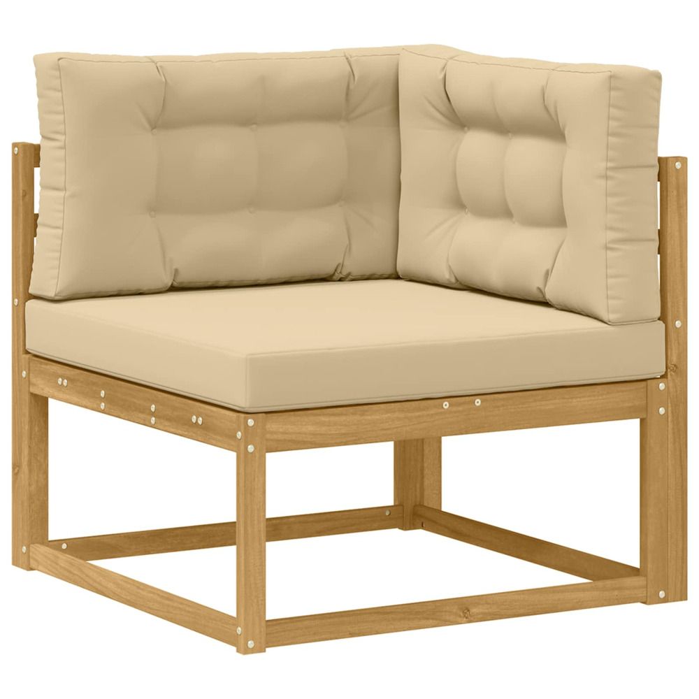 Canapé d'angle extérieur polyester blanc