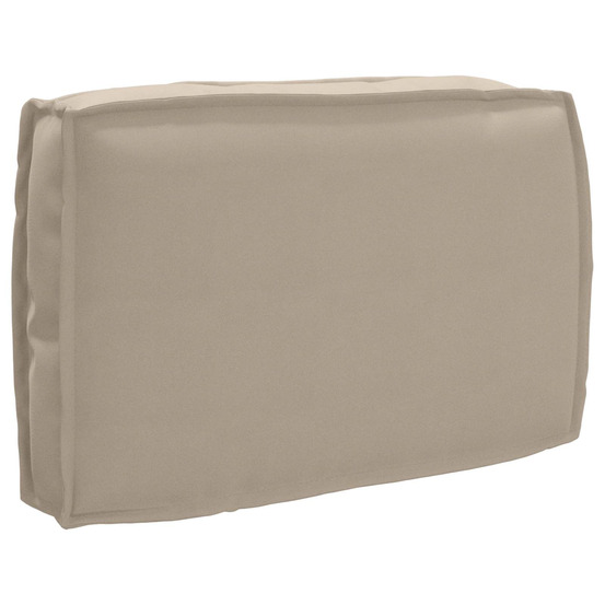 Coussin taupe 60 x 40 x 12 cm tissu oxford