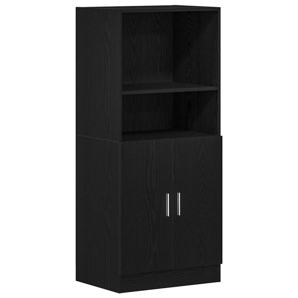Armoire de cuisine noir 57x41,5x131,5 cm bois d'ingénierie