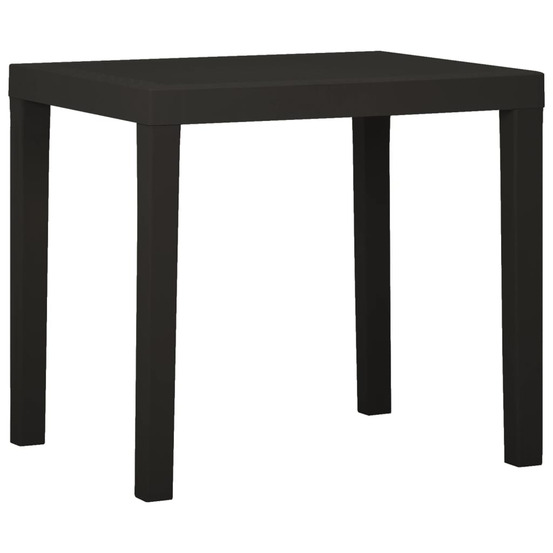 Table de jardin anthracite 79x65x72 cm plastique