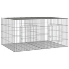 Cage à lapin 2 panneaux 110x79x54 cm fer galvanisé