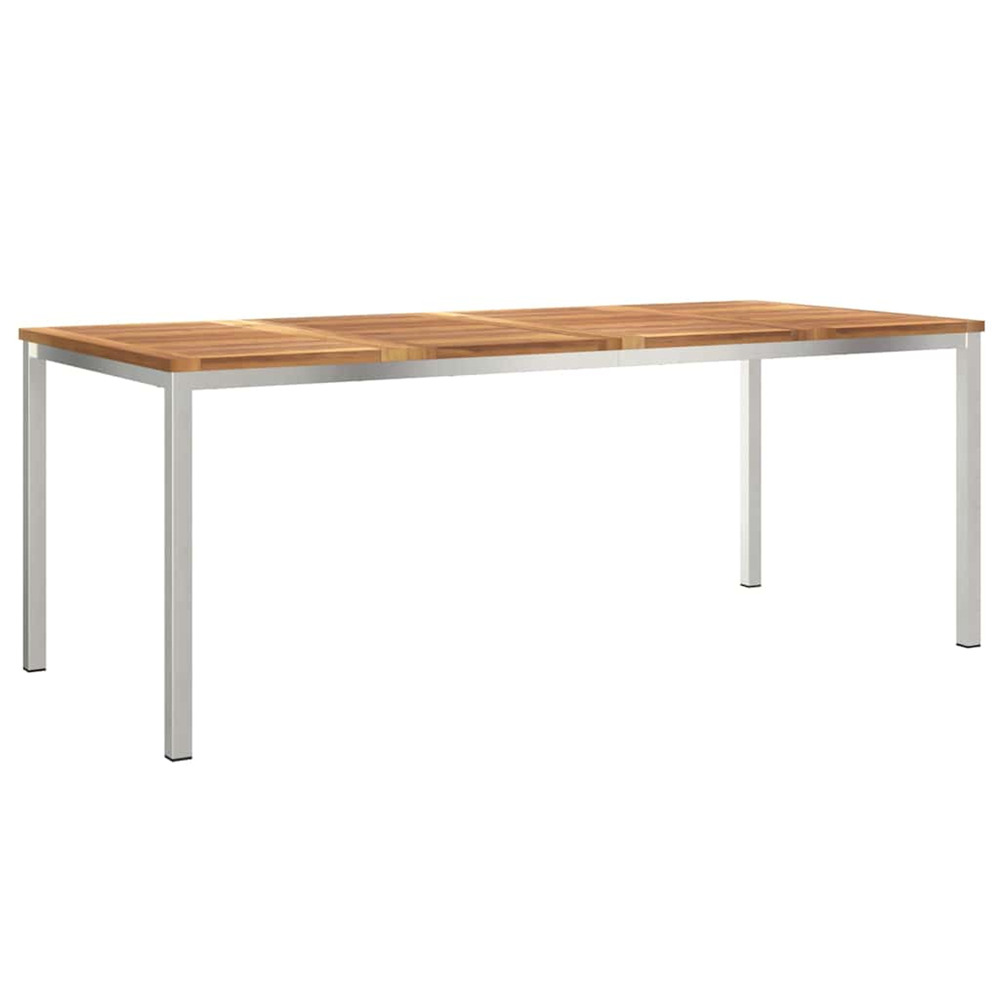 Tableàmanger marron 200 x 90 x 75 cm bois de teck massif