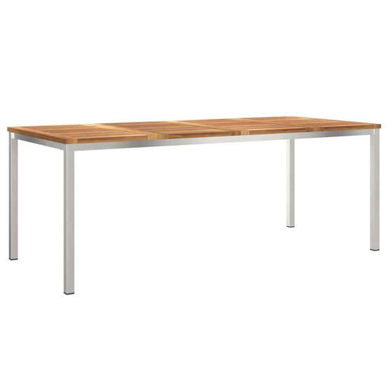 Tableàmanger marron 200 x 90 x 75 cm bois de teck massif