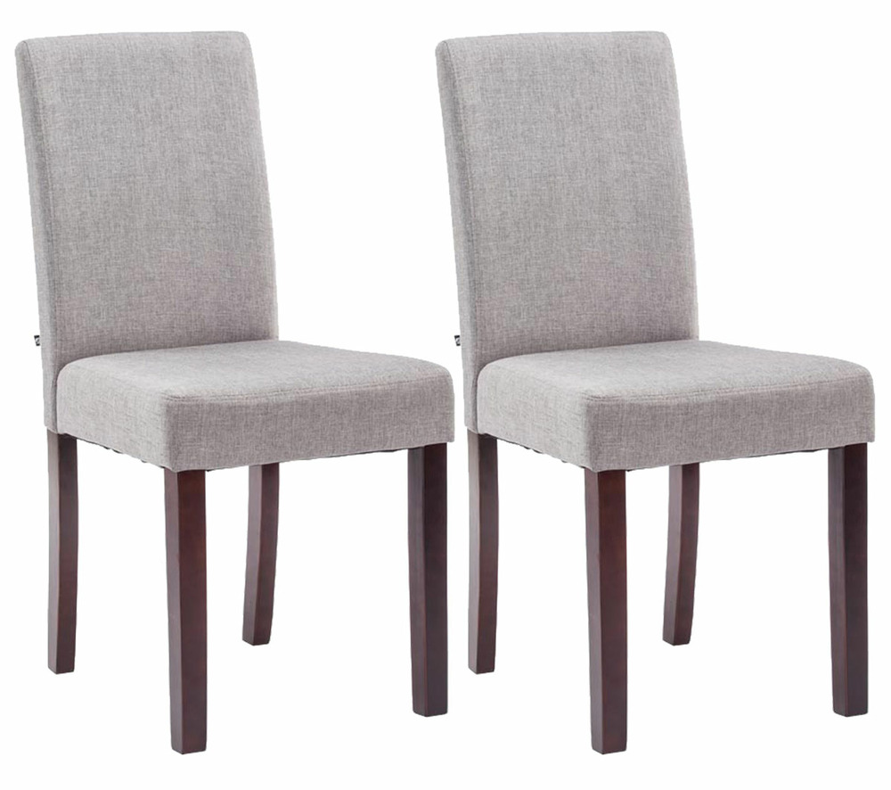 Lot de 2 chaises de salle à manger ina tissu cappuccino