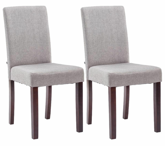 Lot de 2 chaises de salle à manger ina tissu cappuccino