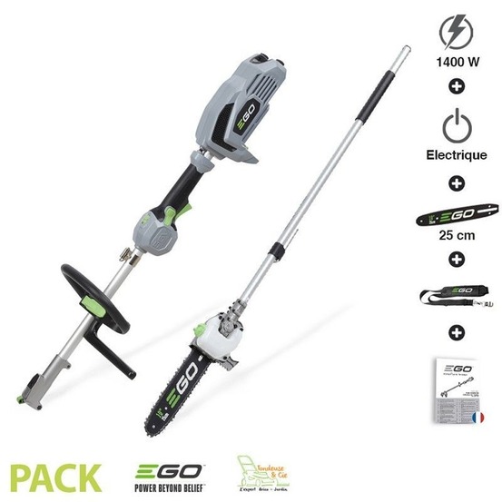 Pack multifonction élagueuse sur perche sans fil guide oregon 25cm ego power