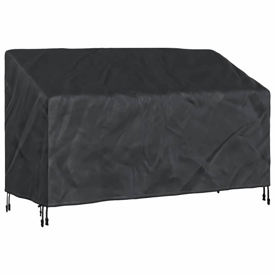 Housse de banc de jardin noir 165 x 70 x 65 / 94 cm tissu 210d