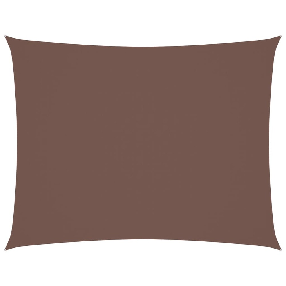 Voile de parasol tissu oxford rectangulaire 4x6 m marron