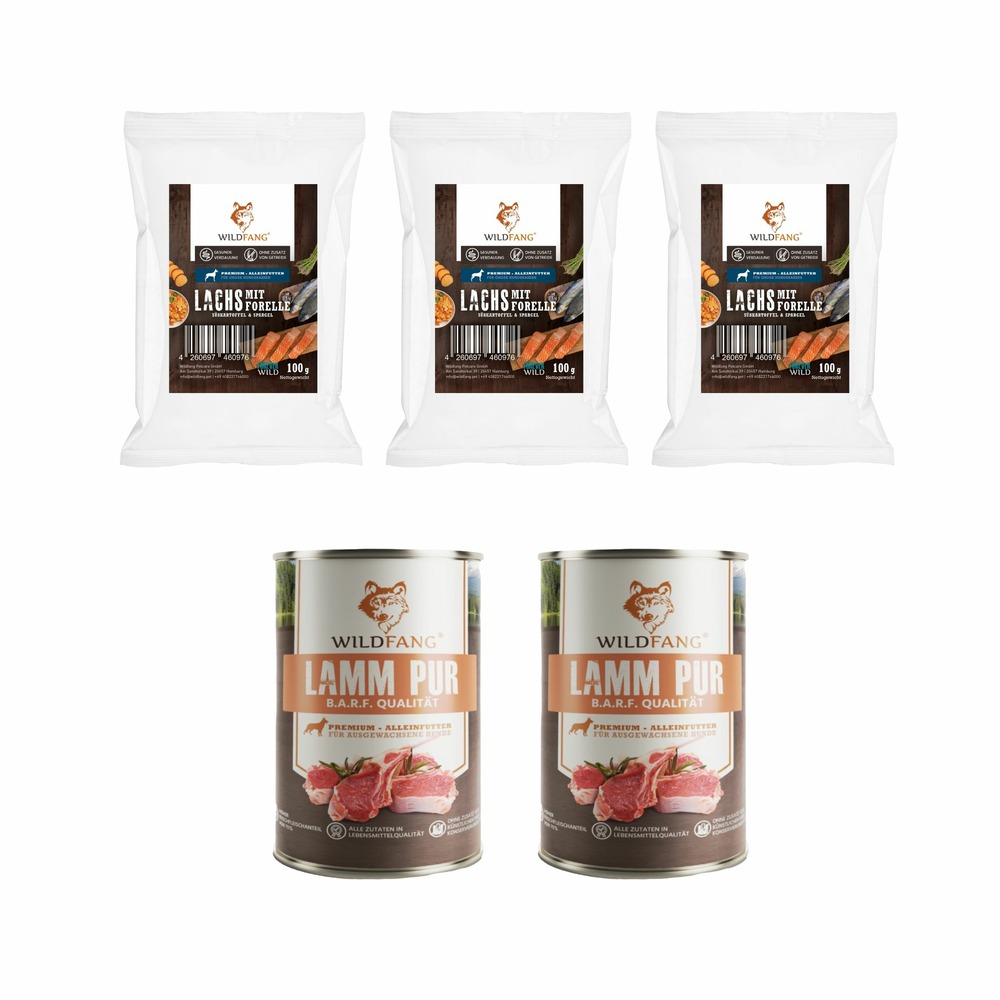 Wildfang - coffret gourmet adulte - aliments secs et humides - agneau