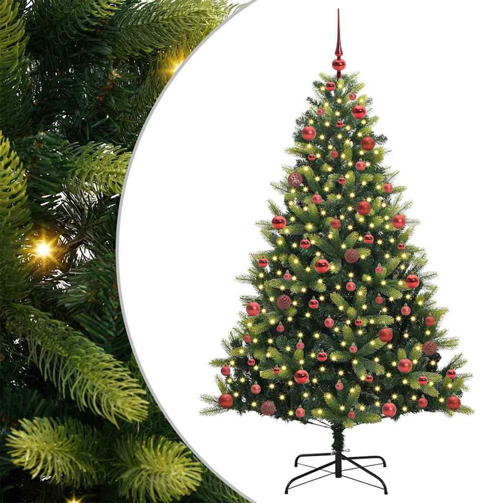 Arbre de noël artificiel en silicone flexible 300 leds 180 cm