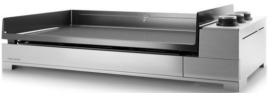 Plancha gaz 9000w plaque fonte émaillée 75x42cm - premium g75i