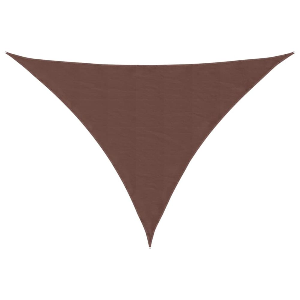 Voile de parasol tissu oxford triangulaire 5x5x6 m marron