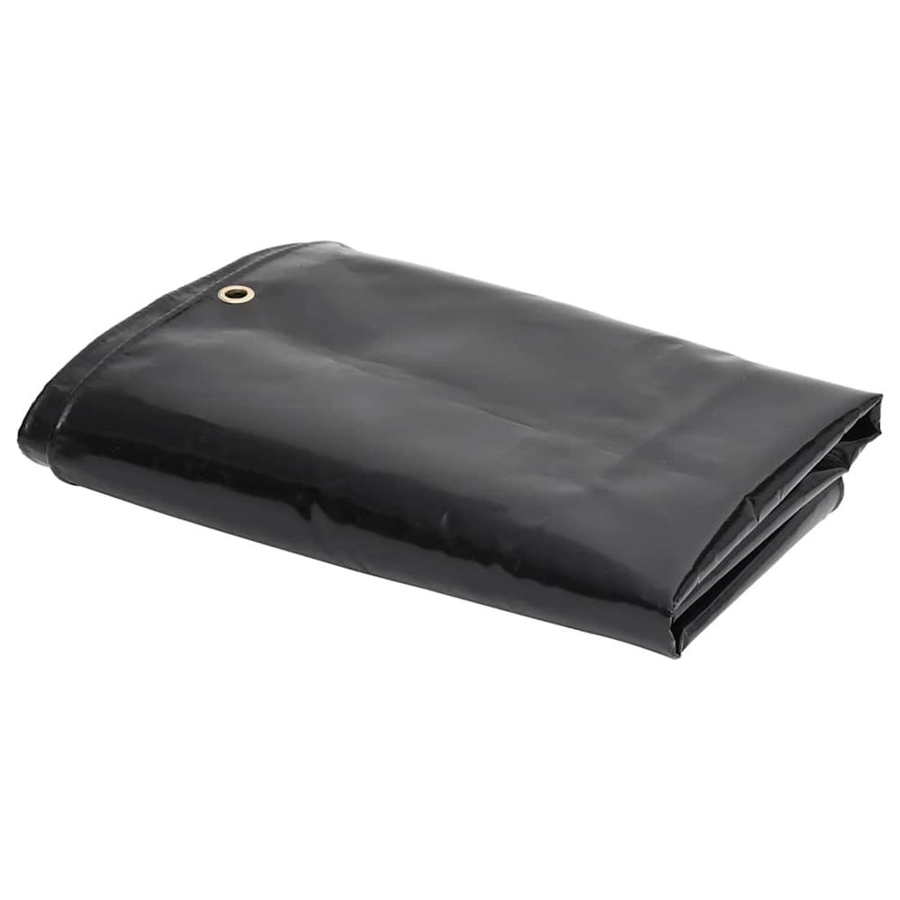 Tarps noir 3,5 x 2,5 m toile avec revêtement en pvc