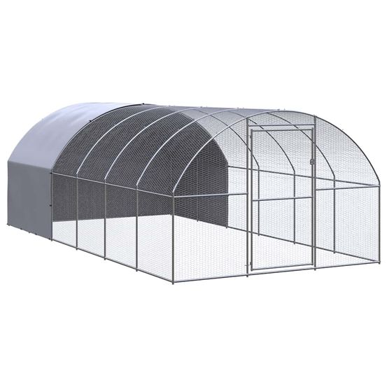 Poulailler d'extérieur 3x6x2 m acier galvanisé