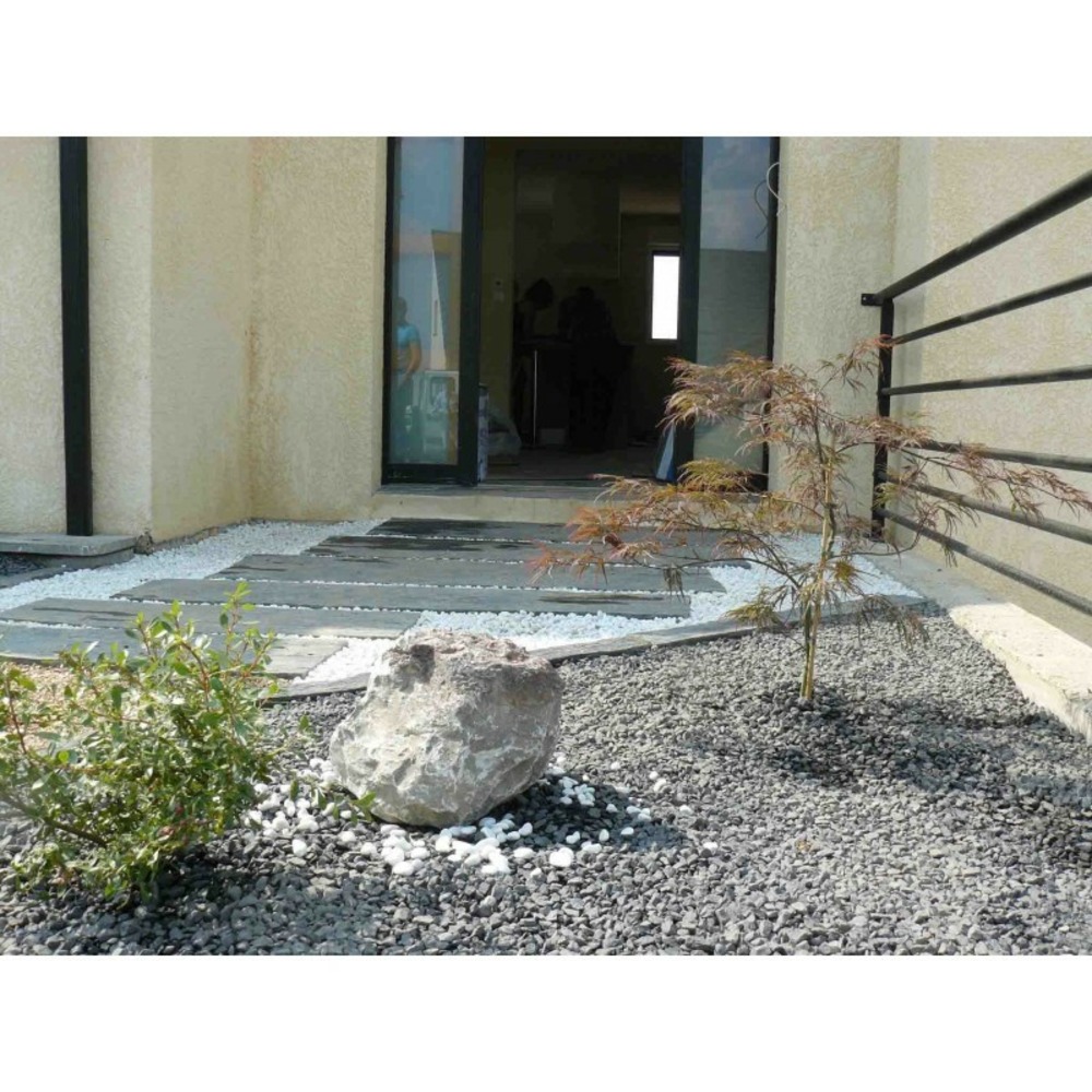 Pas japonais palis schiste ardoisier 100 x 50 cm - noir (lot de 10)