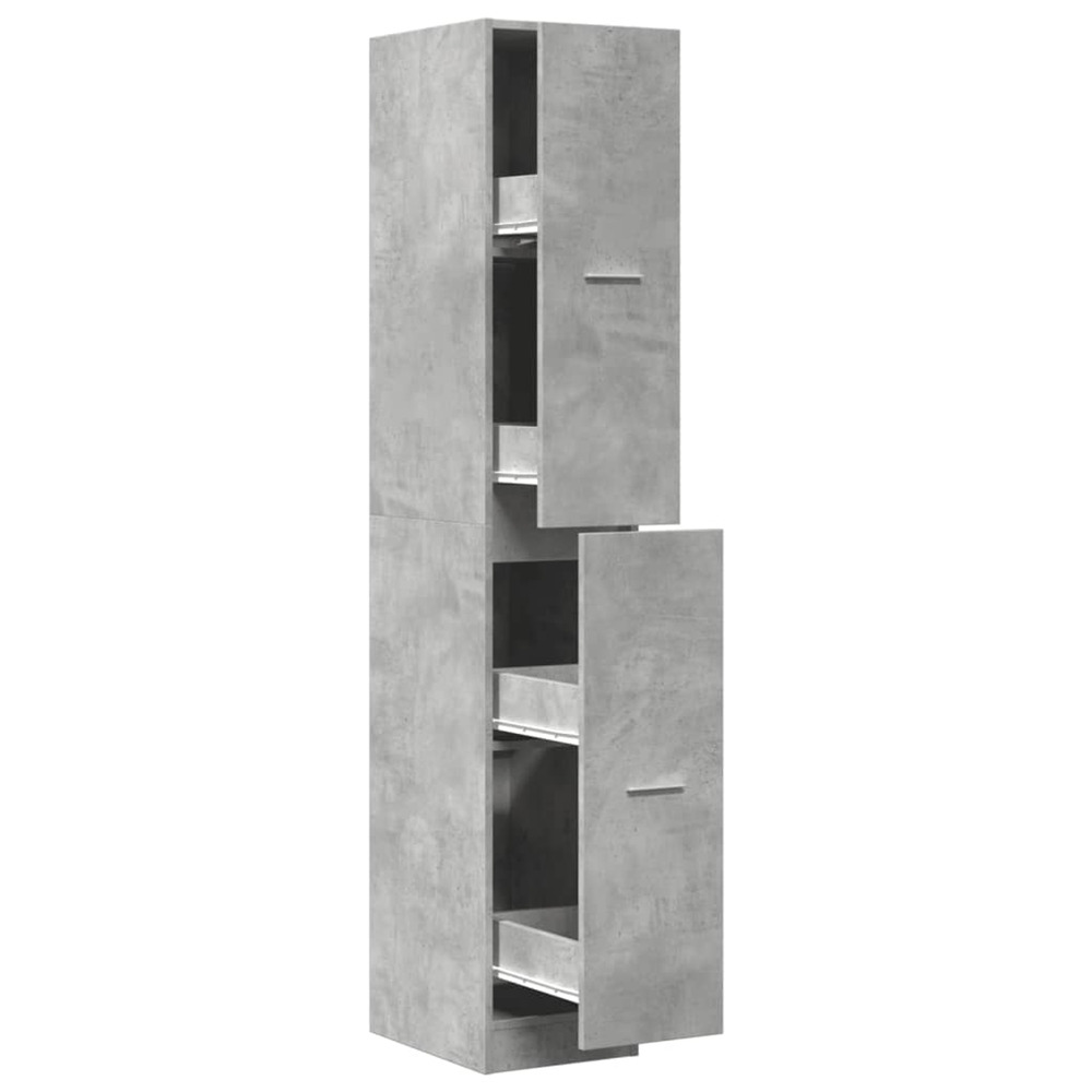 Armoire d'apothicaire gris béton 30x41x174,5 cm bois ingénierie