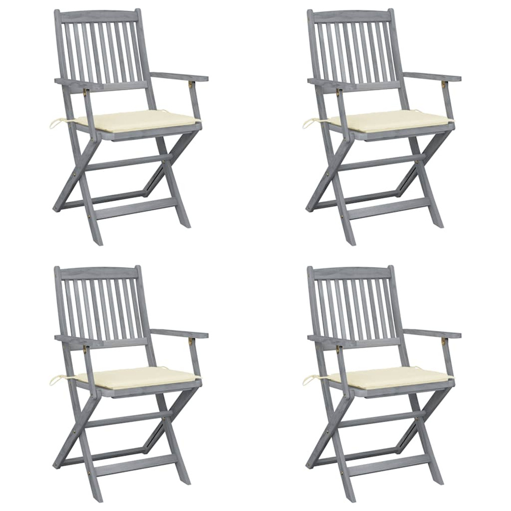 Chaises pliables d'extÃ©rieur 4 pcs
