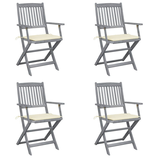 Chaises pliables d'extérieur 4 pcs