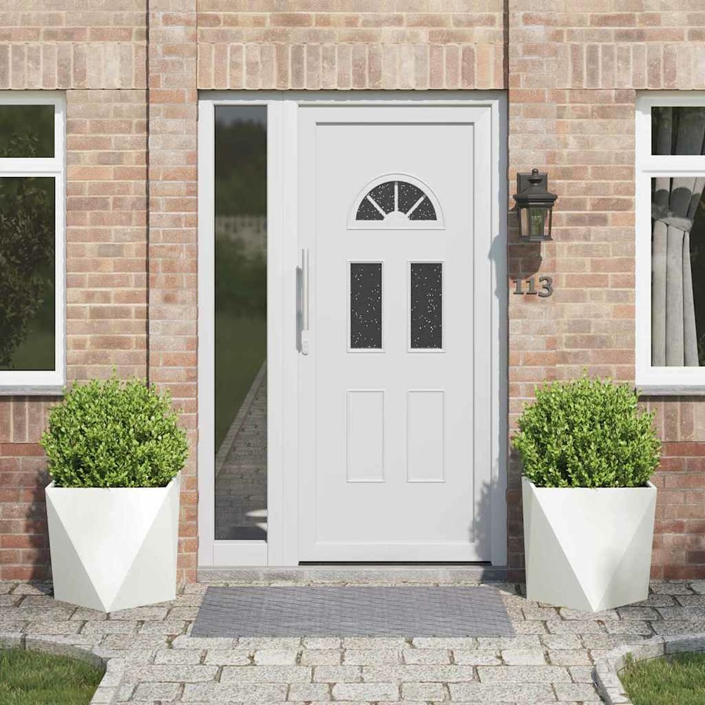 Jardinière 2 pcs blanc 50 x 50 x 50 cm acier