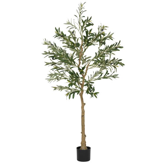 Olivier artificiel intérieur tissu soie et plastique décoration maison sans entretien 150cm vert