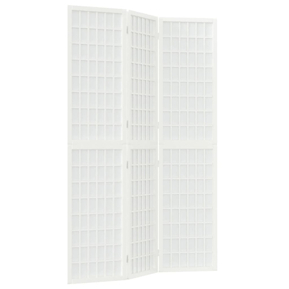 Cloison de séparation pliable 3 panneaux 120x170 cm blanc