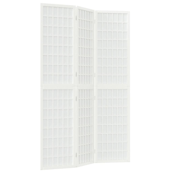 Cloison de séparation pliable 3 panneaux 120x170 cm blanc