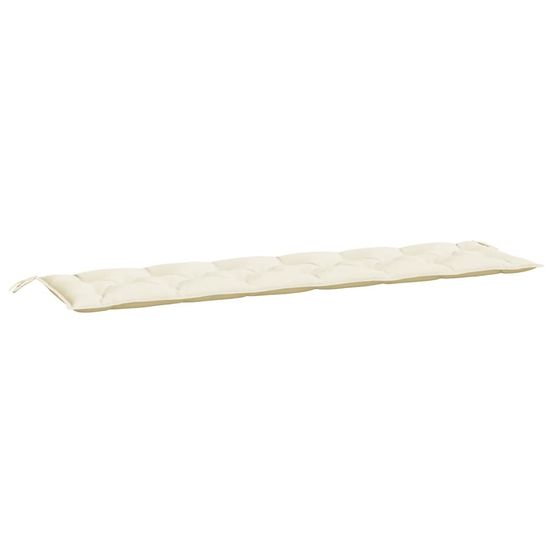 Coussin de banc de jardin blanc crème 200x50x7 cm tissu oxford