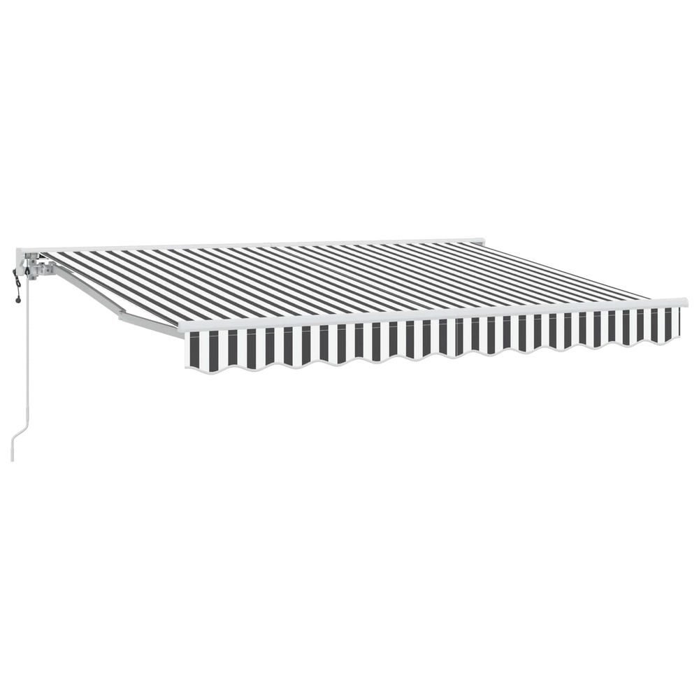 Auvent rétractable électrique anthracite et blanc 3,5 x 2,5 m