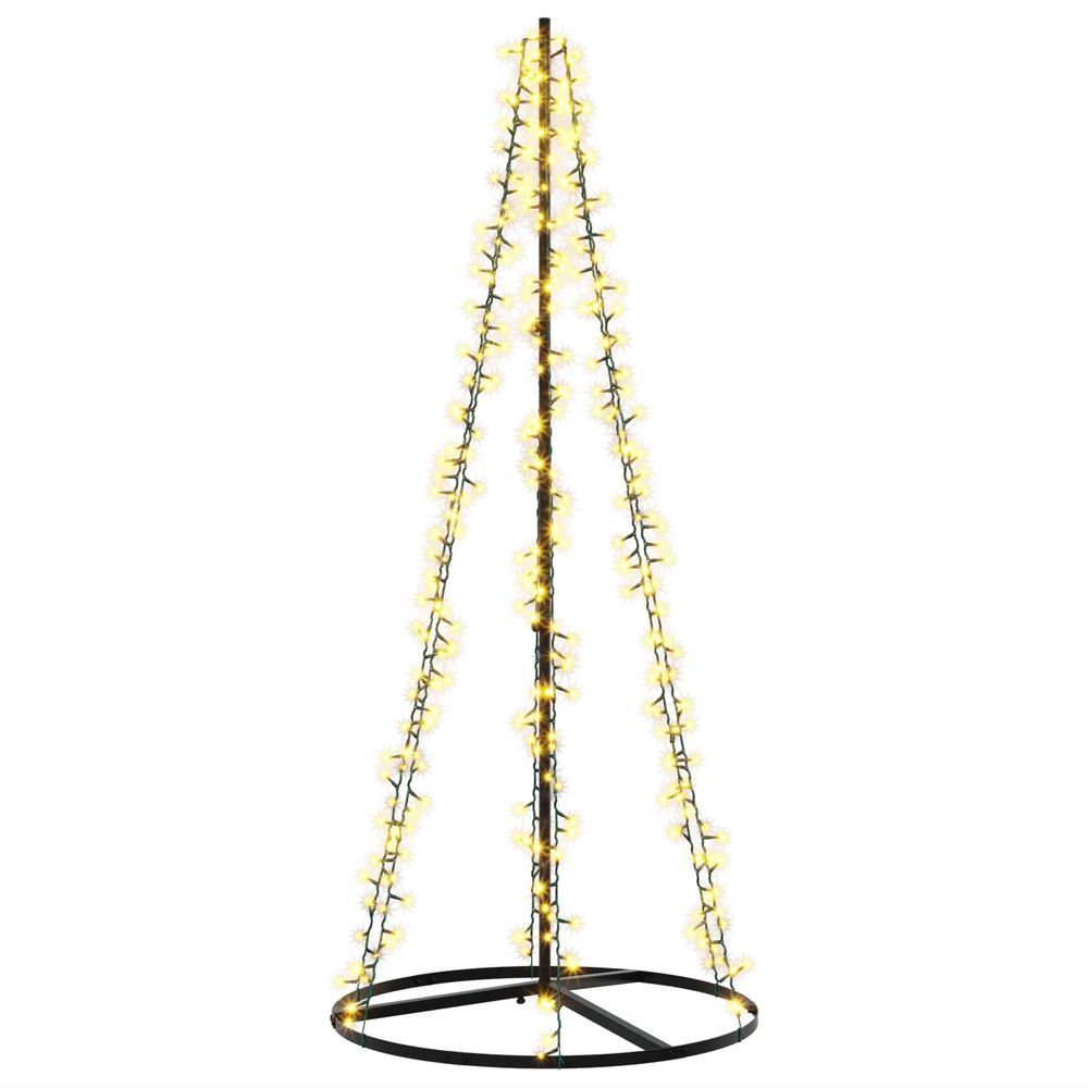 Arbre de noël led 165 cm 540 led blanc chaud acier noir