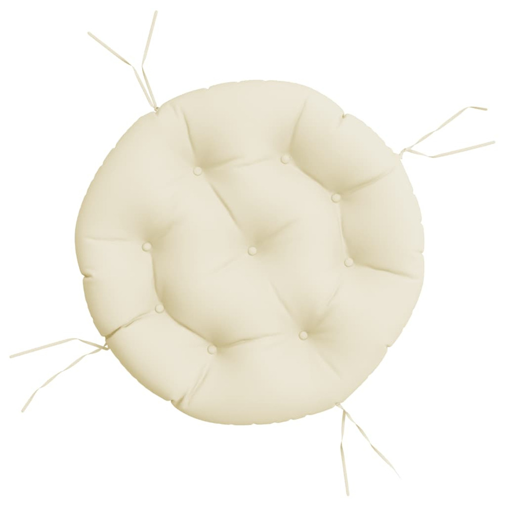 Coussin rond crème ø 60 x11 cm tissu oxford