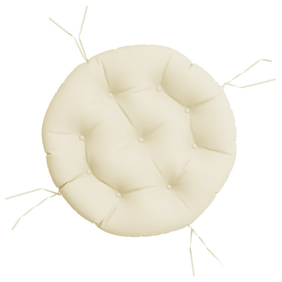 Coussin rond crème ø 60 x11 cm tissu oxford