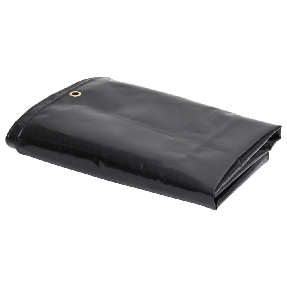 Tarps noir 3 x 4 m toile avec revêtement en pvc