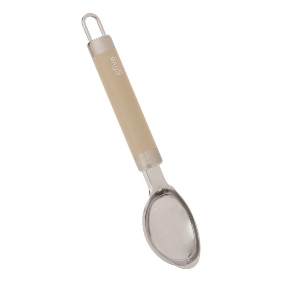 5five - cuillère à glace solstice h19,5cm beige en inox