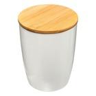 5five - bocal céramique couvercle bambou "seramik" 1,5l blanc